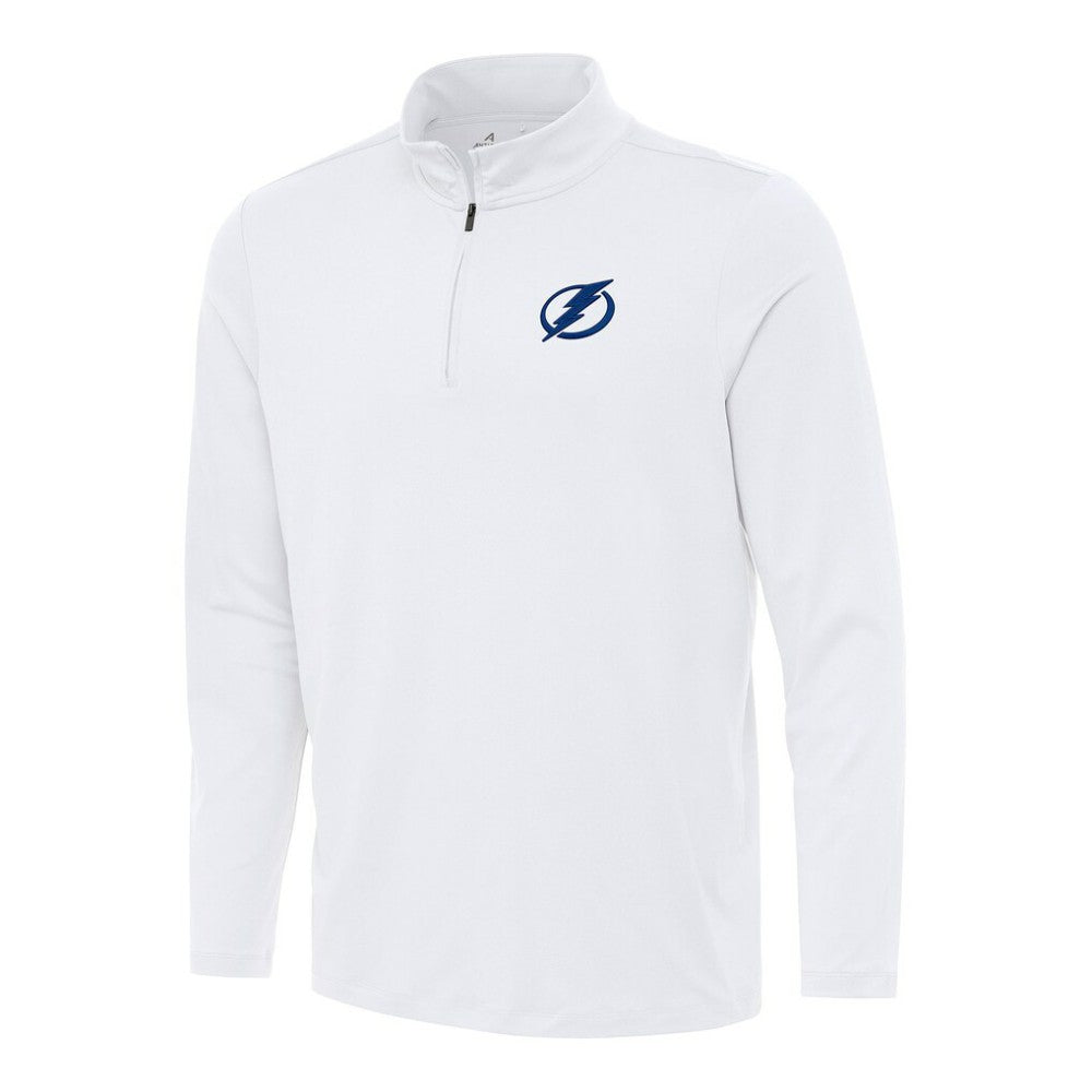 Tampa Bay Lightning Antigua Reprocess Quarter-Zip Top White