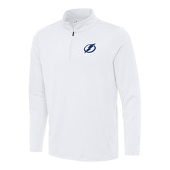 Tampa Bay Lightning Antigua Reprocess Quarter-Zip Top White