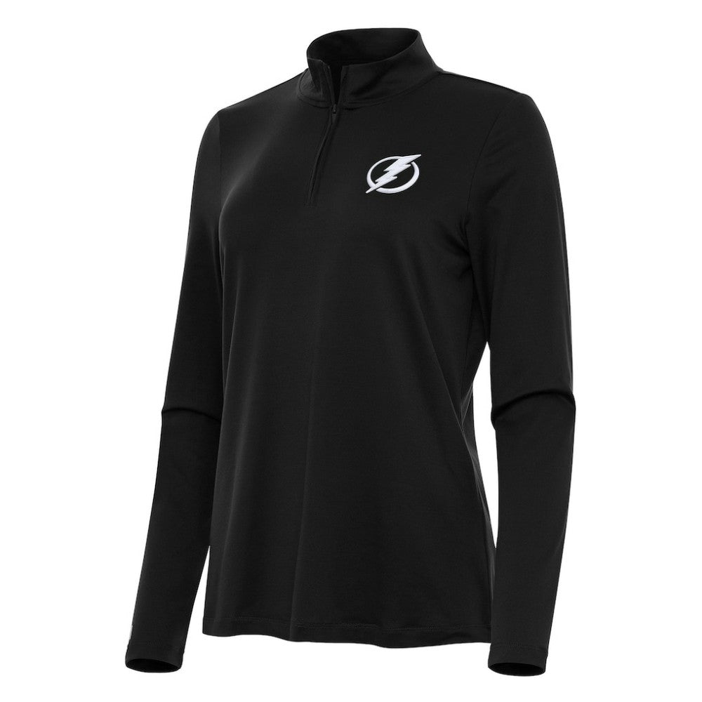 Tampa Bay Lightning Antigua Women's Reprocess Quarter-Zip Top Black