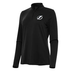 Tampa Bay Lightning Antigua Women's Reprocess Quarter-Zip Top Black