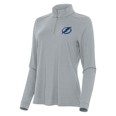 Tampa Bay Lightning Antigua Women's Intent Quarter-Zip Top Gray