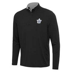 Toronto Maple Leafs Antigua Content Quarter-Zip Pullover Top Black/Gray