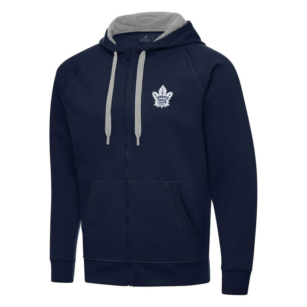 Toronto Maple Leafs Antigua Big & Tall Victory Full-Zip Hoodie Navy