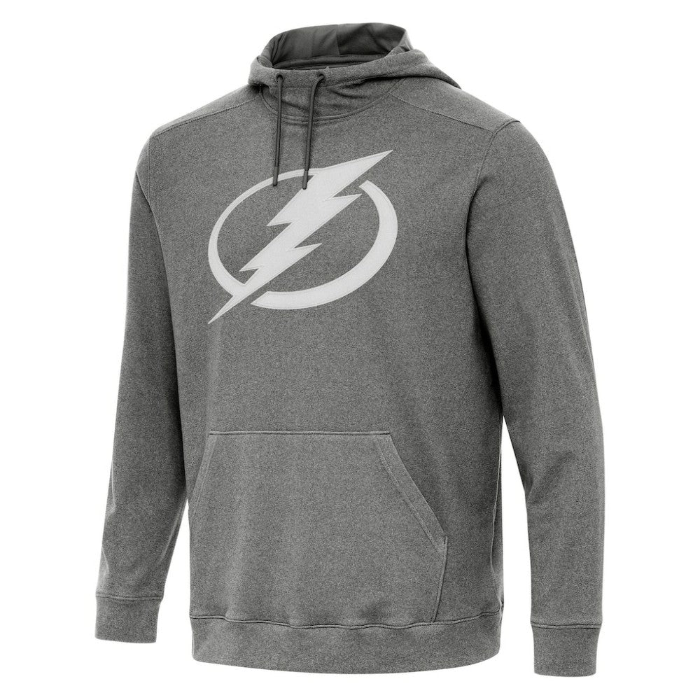Tampa Bay Lightning Antigua Cloud Pullover Hoodie Heather Black