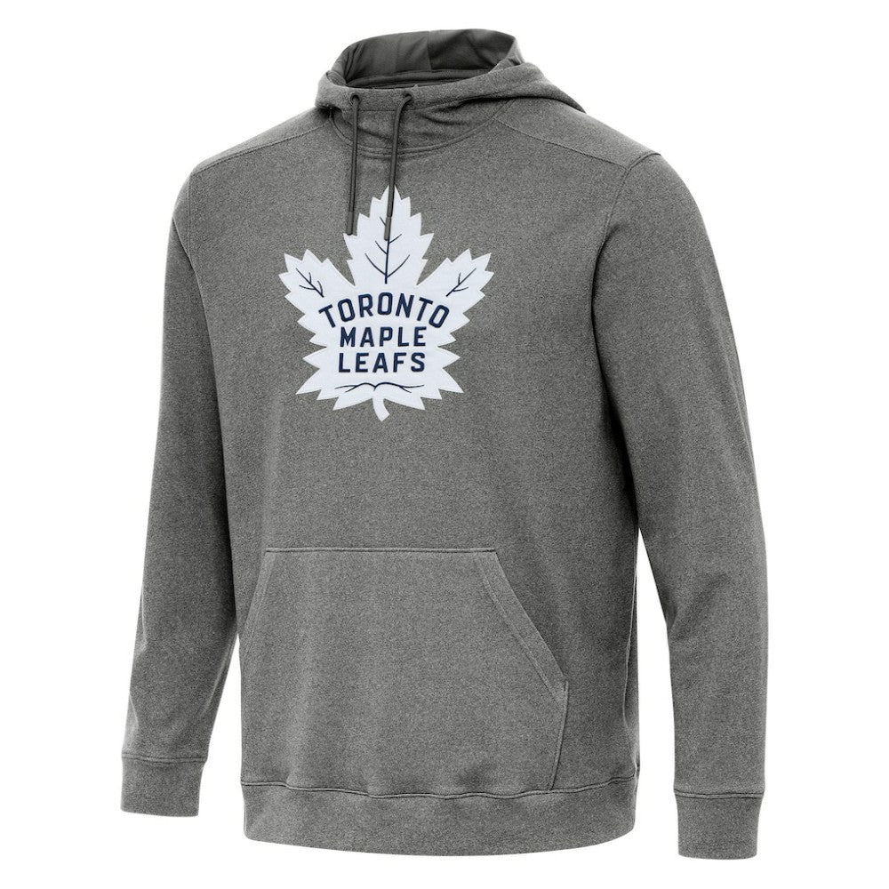 Toronto Maple Leafs Antigua Cloud Pullover Hoodie Heather Black