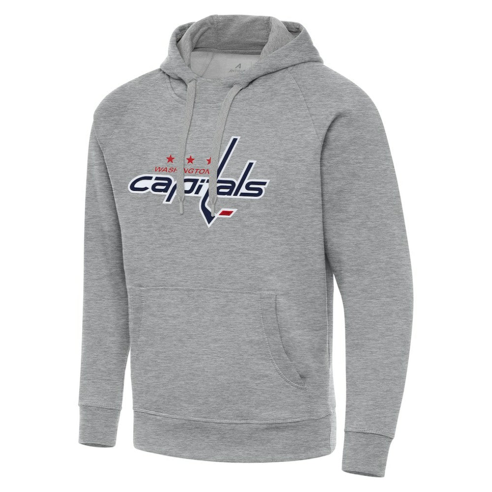 Washington Capitals Antigua Big & Tall Victory Pullover Hoodie Heather Gray