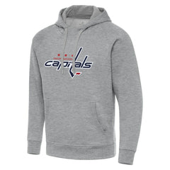 Washington Capitals Antigua Big & Tall Victory Pullover Hoodie Heather Gray