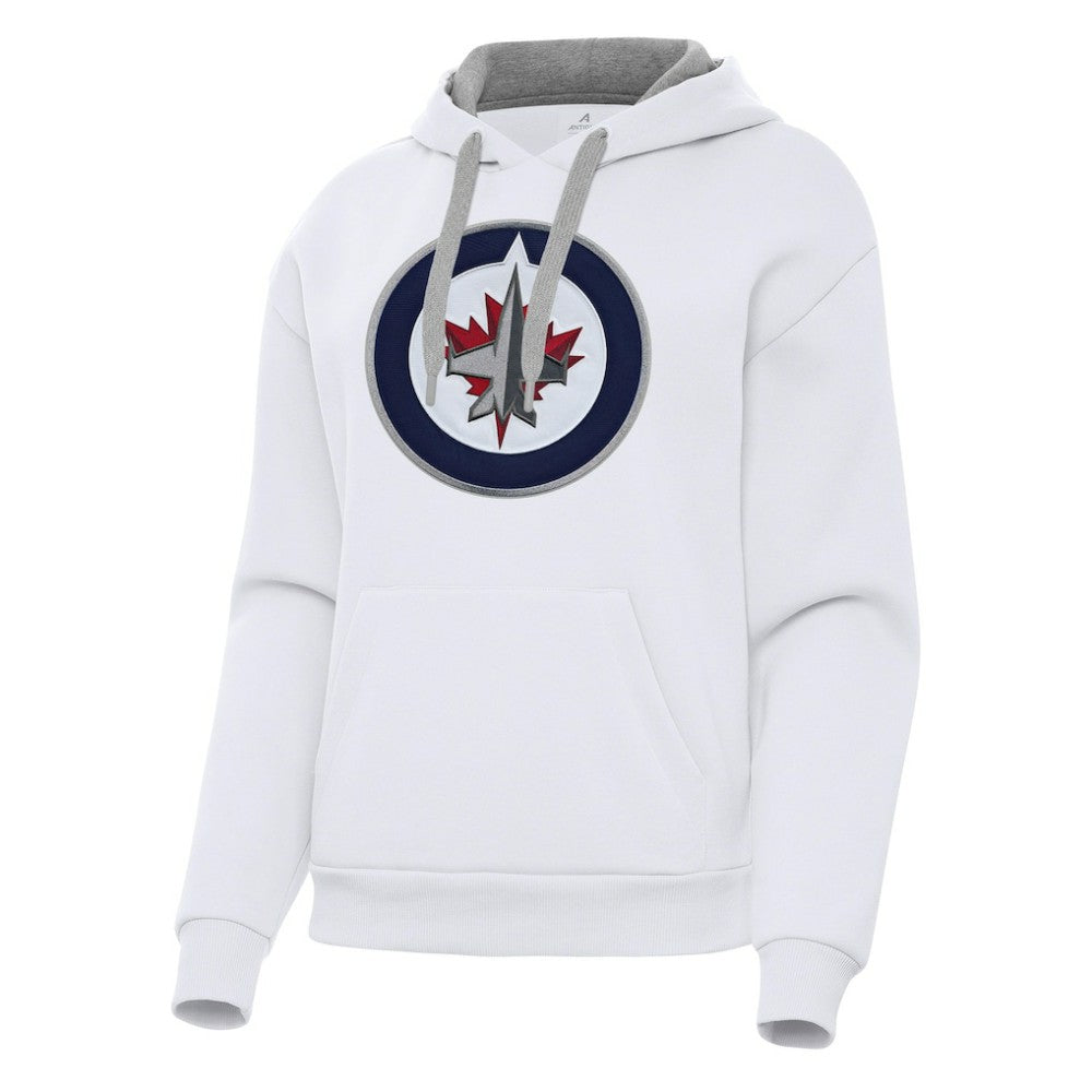Winnipeg Jets Antigua Women's Victory Pullover Hoodie White