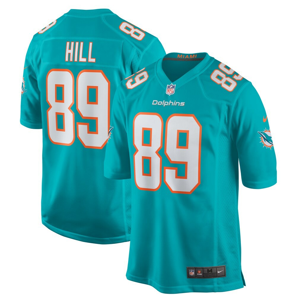 Julian Hill Miami Dolphins Game Jersey - Aqua | Nike for sale