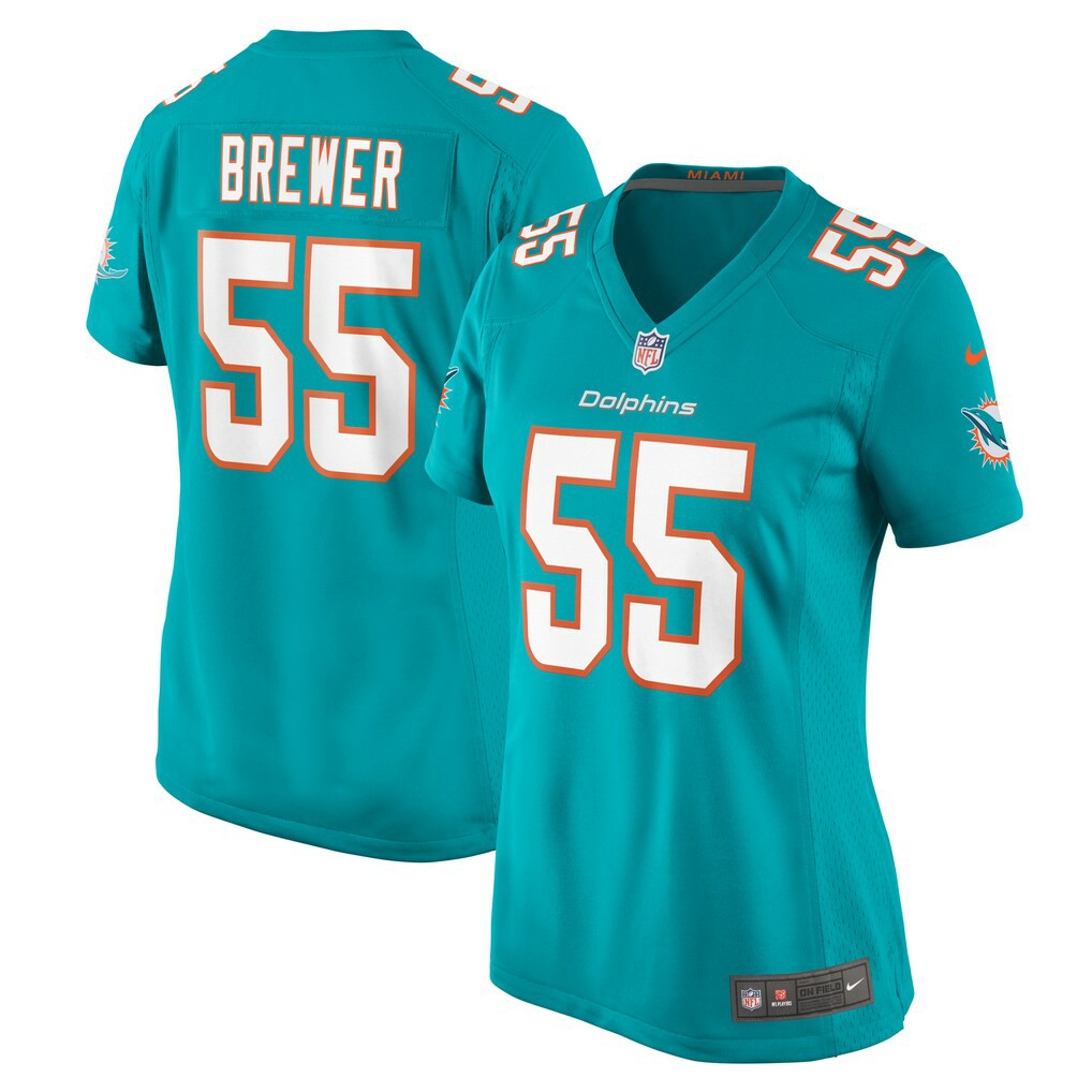 Aaron Brewer Miami Dolphins Women's Game Jersey - Aqua | Nike on sale