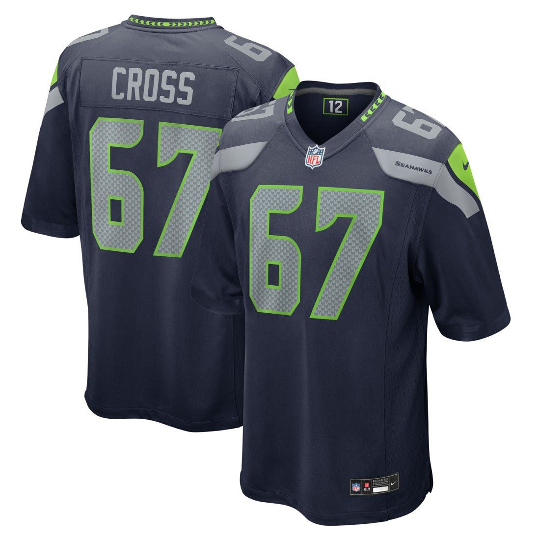 Charles Cross Seattle Seahawks Game Jersey - College Navy | Nike cheap