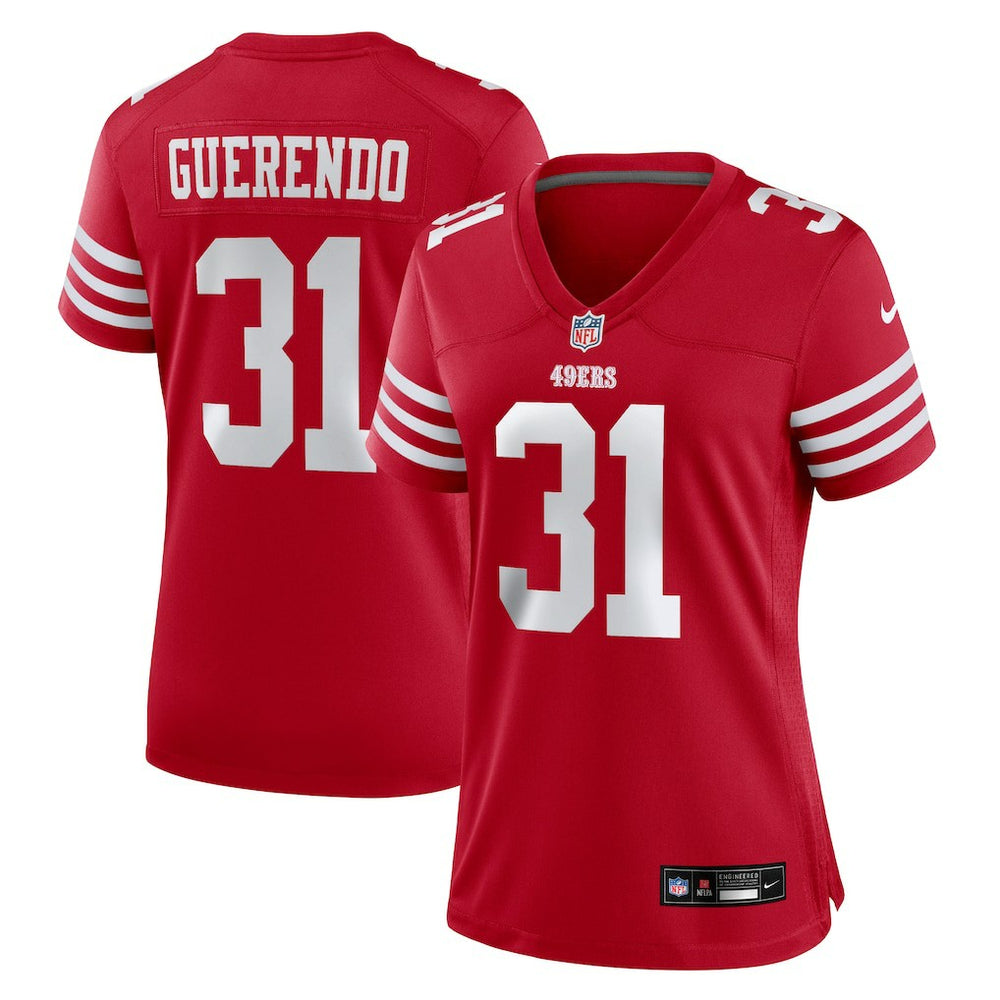 Isaac Guerendo San Francisco 49ers Women's Team Game Jersey - Scarlet | Nike outlet