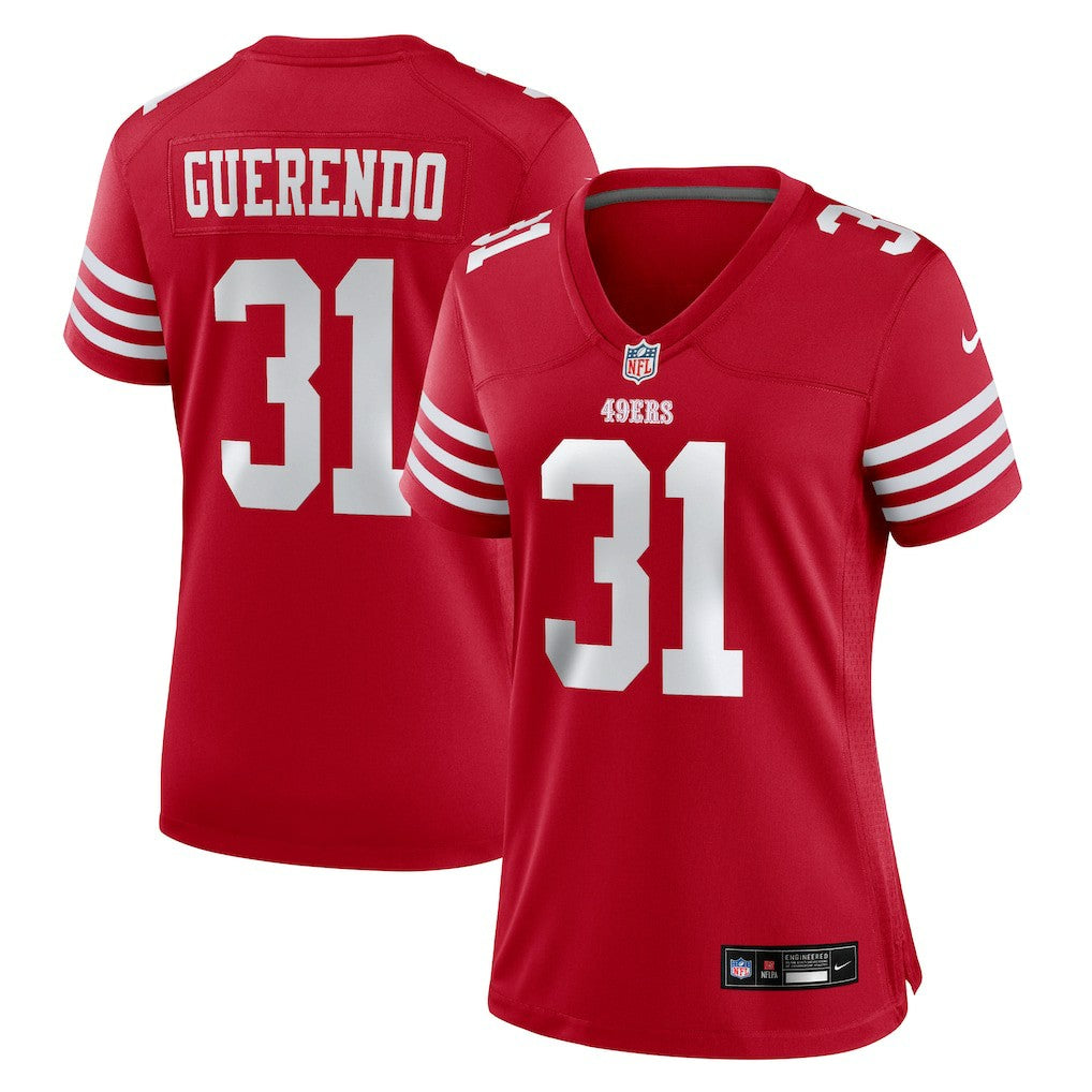 Isaac Guerendo San Francisco 49ers Women's Team Game Jersey - Scarlet | Nike outlet
