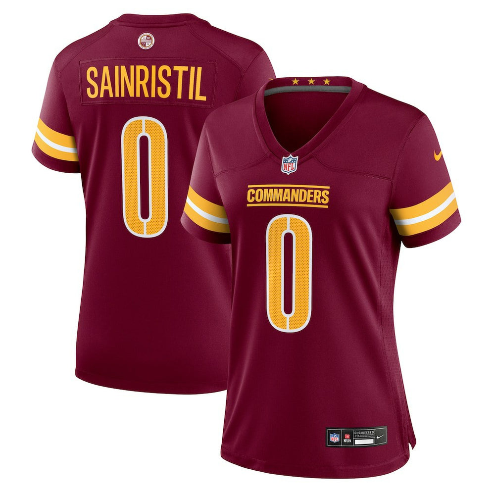 Mike Sainristil Washington Commanders Women's Team Game Jersey - Burgundy | Nike online