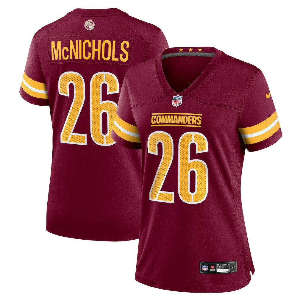 Jeremy McNichols Washington Commanders Women's Team Game Jersey - Burgundy | Nike cheap