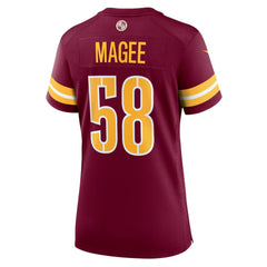 Jordan Magee Washington Commanders Women's Team Game Jersey - Burgundy | Nike outlet
