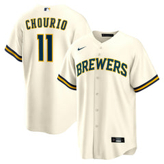 Jackson Chourio Milwaukee Brewers Home Replica Jersey - Cream | Nike