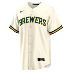 Jackson Chourio Milwaukee Brewers Home Replica Jersey - Cream | Nike
