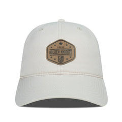 Vegas Golden Knights Men's Levelwear Faux Leather Patch Unstructured Adjustable Hat Cream