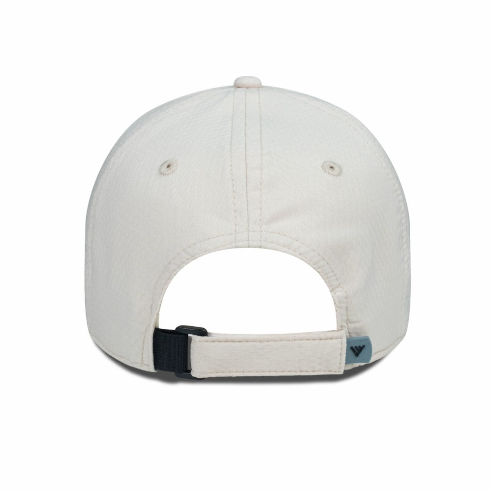 Calgary Flames Men's Levelwear Faux Leather Patch Unstructured Adjustable Hat Cream
