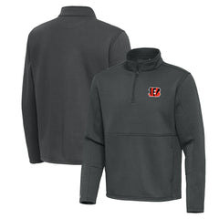 Cincinnati Bengals Antigua Twist Quarter-Zip Pullover Jacket - Pewter outlet