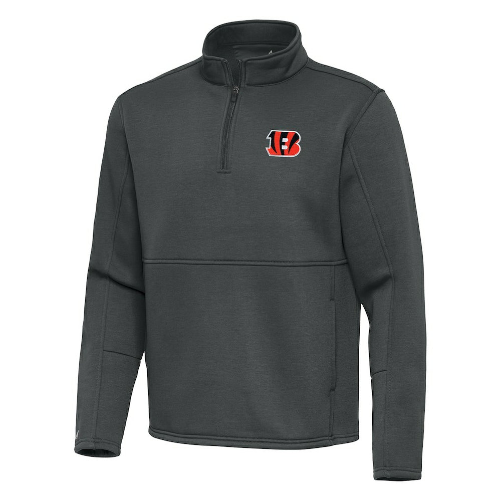 Cincinnati Bengals Antigua Twist Quarter-Zip Pullover Jacket - Pewter outlet