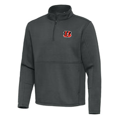 Cincinnati Bengals Antigua Twist Quarter-Zip Pullover Jacket - Pewter outlet