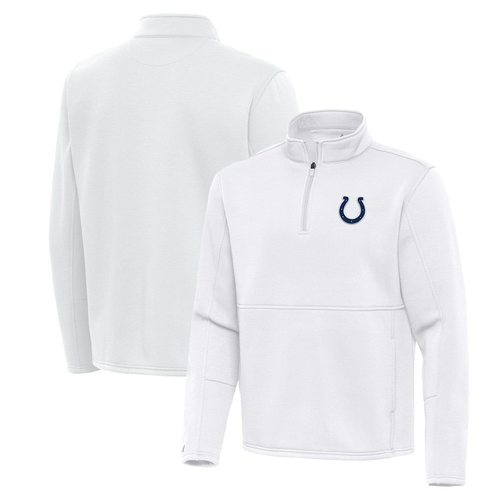 Indianapolis Colts Antigua Twist Quarter-Zip Pullover Jacket - White discount