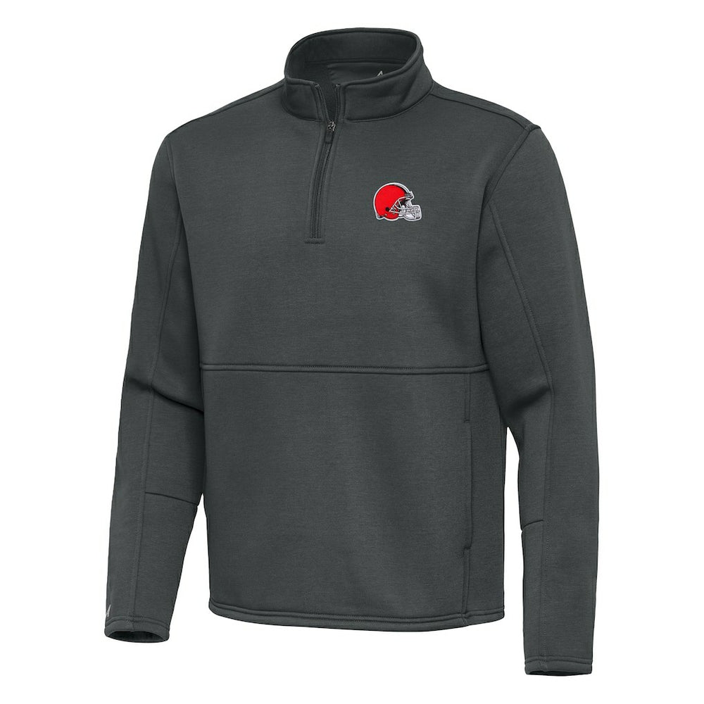 Cleveland Browns Antigua Twist Quarter-Zip Pullover Jacket - Pewter for sale