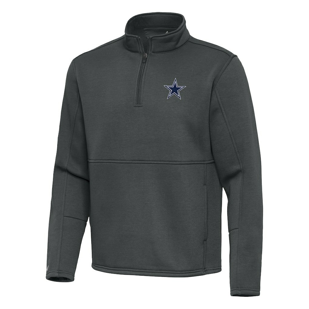 Dallas Cowboys Antigua Twist Quarter-Zip Pullover Jacket - Pewter sale