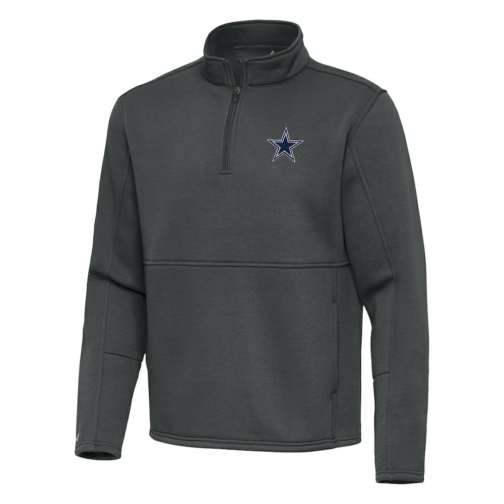 Dallas Cowboys Antigua Twist Quarter-Zip Pullover Jacket - Pewter sale