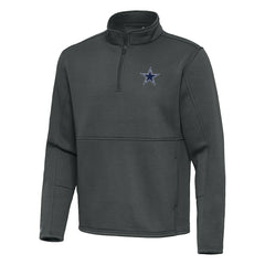 Dallas Cowboys Antigua Twist Quarter-Zip Pullover Jacket - Pewter sale