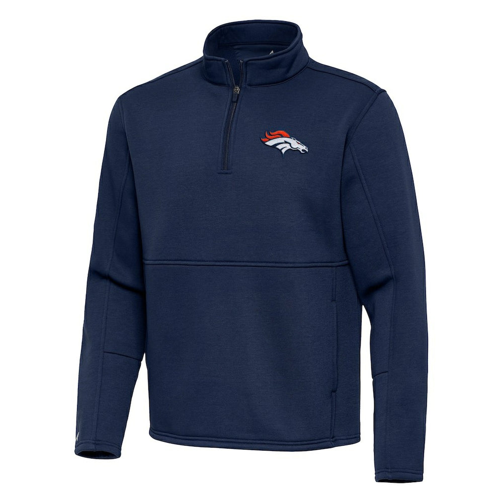 Denver Broncos Antigua Twist Quarter-Zip Pullover Jacket - Navy cheap