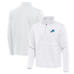 Detroit Lions Antigua Twist Quarter-Zip Pullover Jacket - White on sale