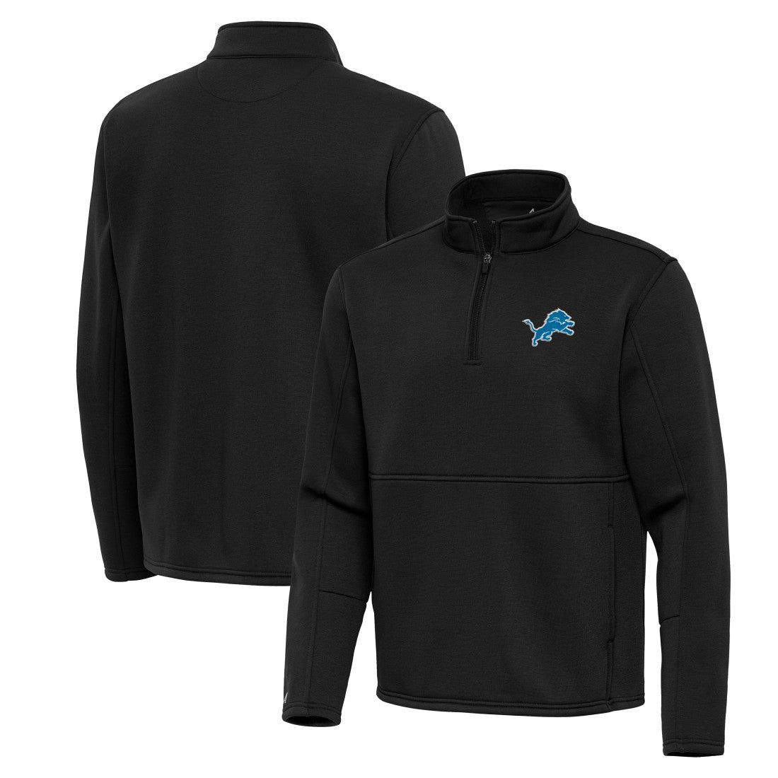 Detroit Lions Antigua Twist Quarter-Zip Pullover Jacket - Black for sale