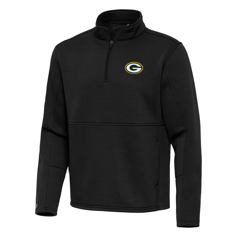 Green Bay Packers Antigua Twist Quarter-Zip Pullover Jacket - Black outlet