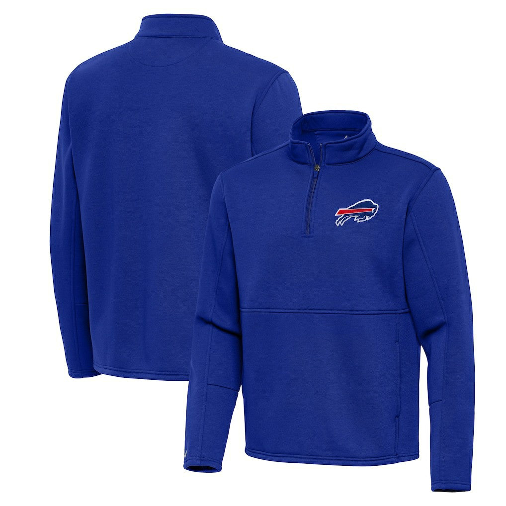 Buffalo Bills Antigua Twist Quarter-Zip Pullover Jacket - Royal sale