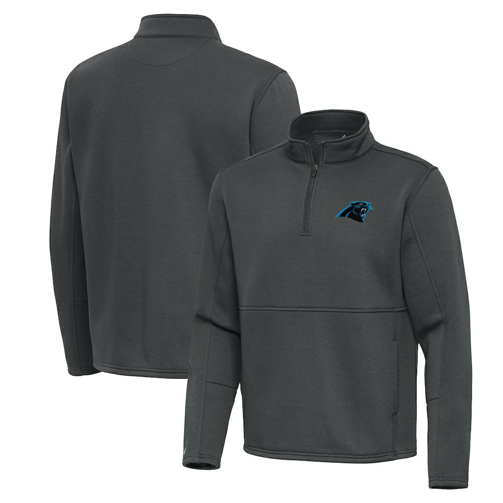 Carolina Panthers Antigua Twist Quarter-Zip Pullover Jacket - Pewter for sale