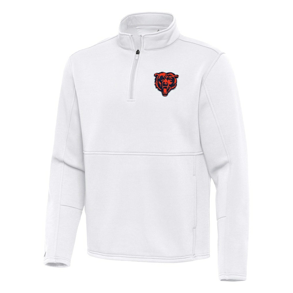 Chicago Bears Antigua Twist Quarter-Zip Pullover Jacket - White for sale