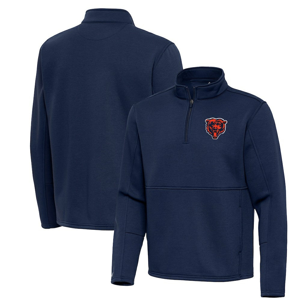 Chicago Bears Antigua Twist Quarter-Zip Pullover Jacket - Navy outlet