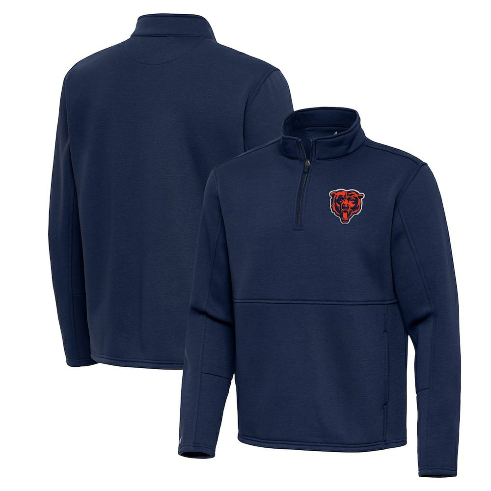 Chicago Bears Antigua Twist Quarter-Zip Pullover Jacket - Navy outlet