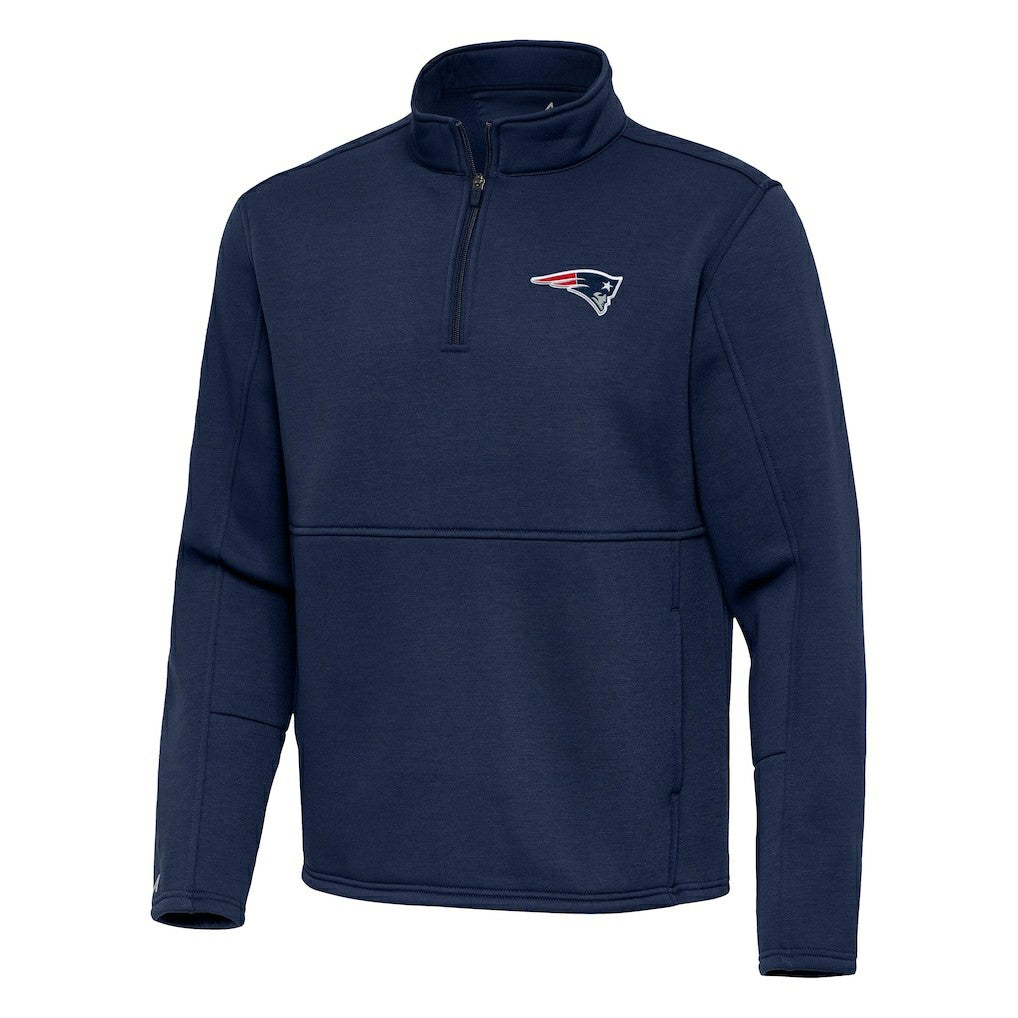 New England Patriots Antigua Twist Quarter-Zip Pullover Jacket - Navy cheap