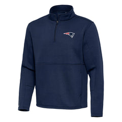 New England Patriots Antigua Twist Quarter-Zip Pullover Jacket - Navy cheap