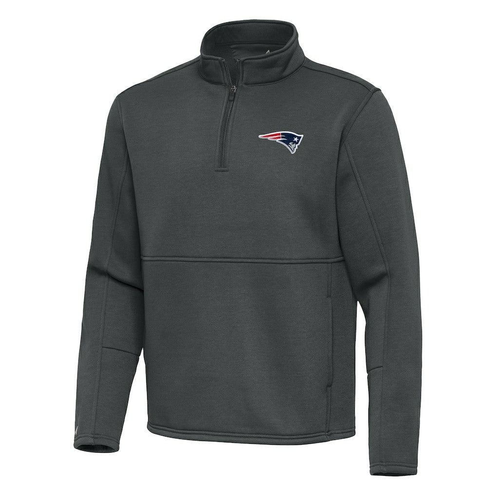 New England Patriots Antigua Twist Quarter-Zip Pullover Jacket - Pewter outlet