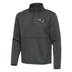 New England Patriots Antigua Twist Quarter-Zip Pullover Jacket - Pewter outlet