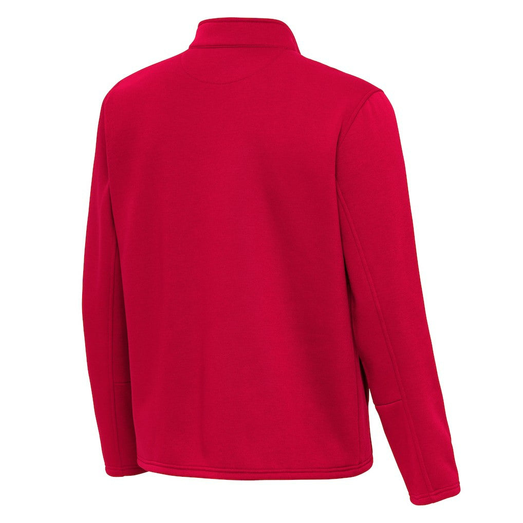 New England Patriots Antigua Twist Quarter-Zip Pullover Jacket - Red on sale