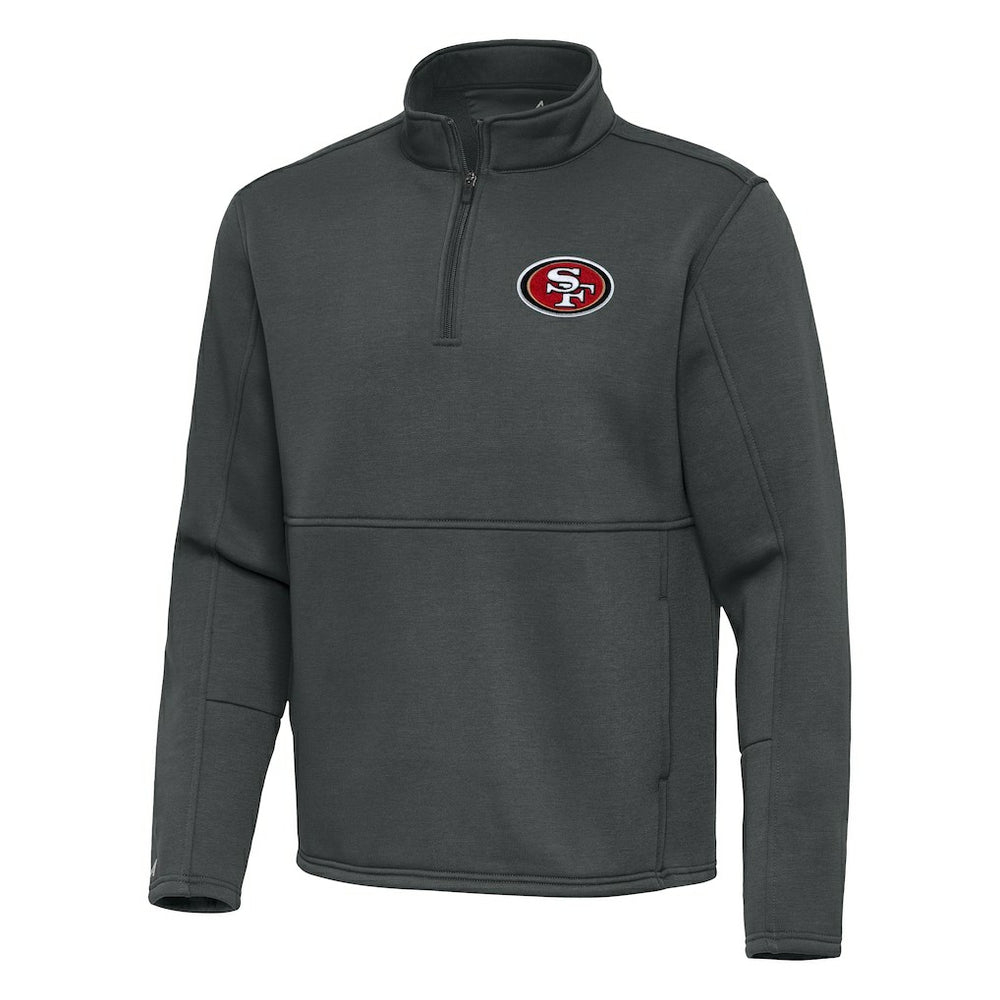 San Francisco 49ers Antigua Twist Quarter-Zip Pullover Jacket - Pewter cheap