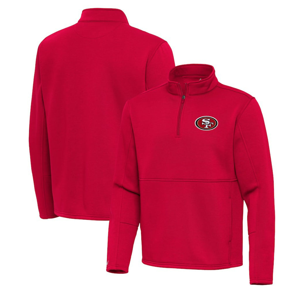 San Francisco 49ers Antigua Twist Quarter-Zip Pullover Jacket - Red online