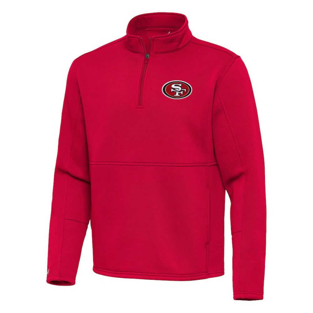San Francisco 49ers Antigua Twist Quarter-Zip Pullover Jacket - Red online
