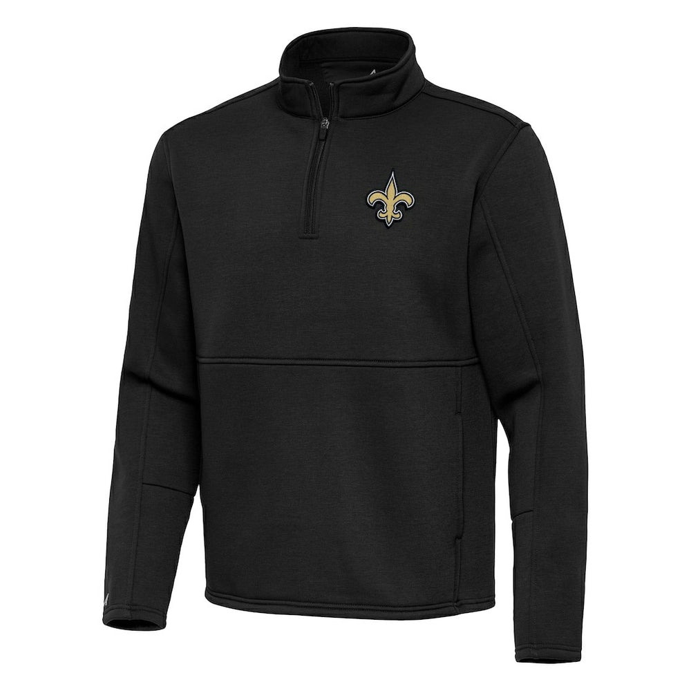 New Orleans Saints Antigua Twist Quarter-Zip Pullover Jacket - Black discount
